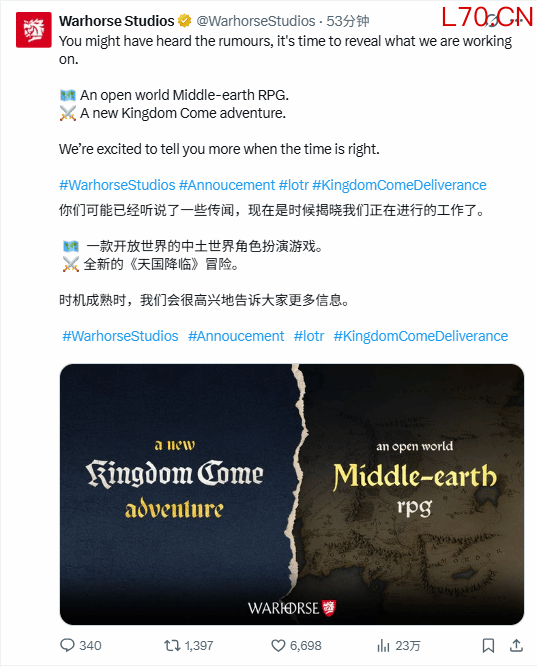 《天国拯救3》要来了！战马官宣新作打造中