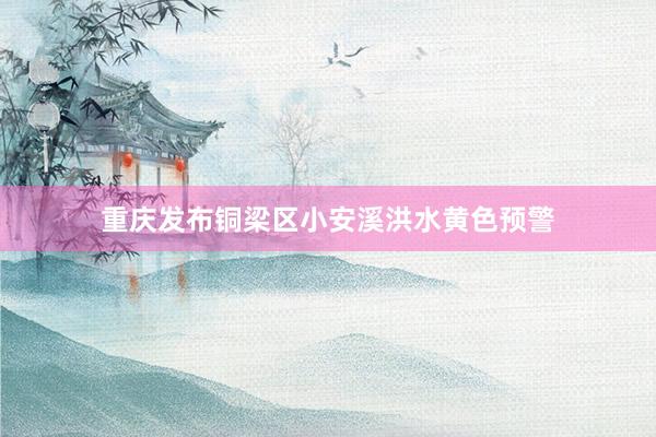 重庆发布铜梁区小安溪洪水黄色预警