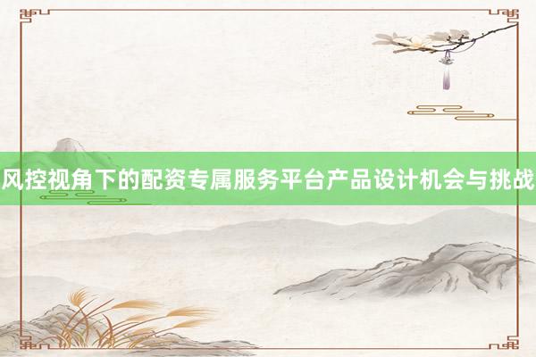 风控视角下的配资专属服务平台产品设计机会与挑战