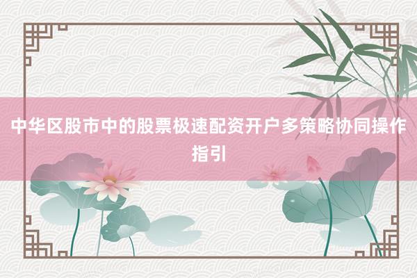 中华区股市中的股票极速配资开户多策略协同操作指引