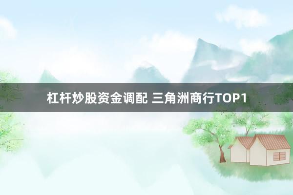 杠杆炒股资金调配 三角洲商行TOP1
