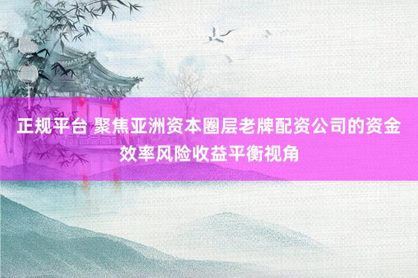 正规平台 聚焦亚洲资本圈层老牌配资公司的资金效率风险收益平衡视角