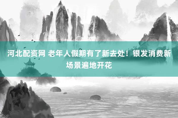 河北配资网 老年人假期有了新去处！银发消费新场景遍地开花
